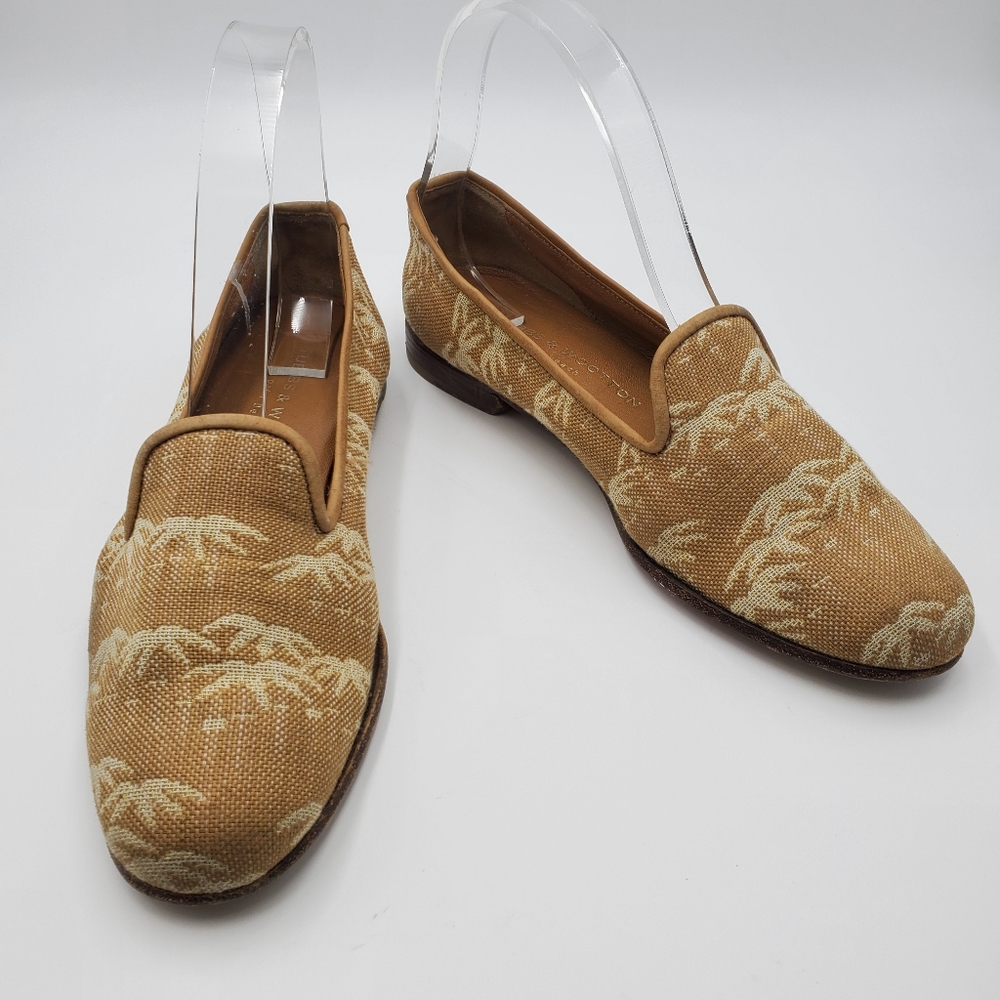 STUBBS & WOOTTON West Palm tan creme canvas slipon